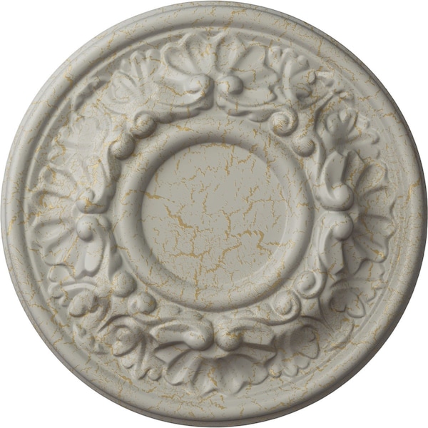 Ekena Millwork Odessa Ceiling Medallion (Fits Canopies up to 2 1/2"), 7 1/2"OD x 1 1/8"P, Pot of Cream Crackle CM07ODPCC - main